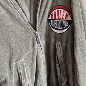 Gray Harlem Globetrotters Zip-Up Hoodie